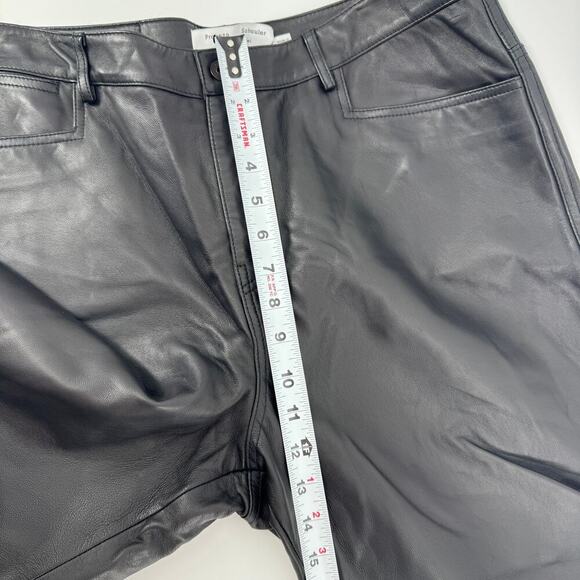 Proenza Schouler White Label Straight Leg Leather Pants Womens Sz 12 NWOT $1495 - Picture 11 of 13